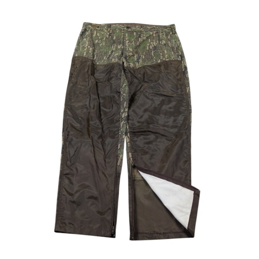 VTG Winchester Hunting Pant Men 38 Brown Trebark Trebark Camo Nylon Brush Pants